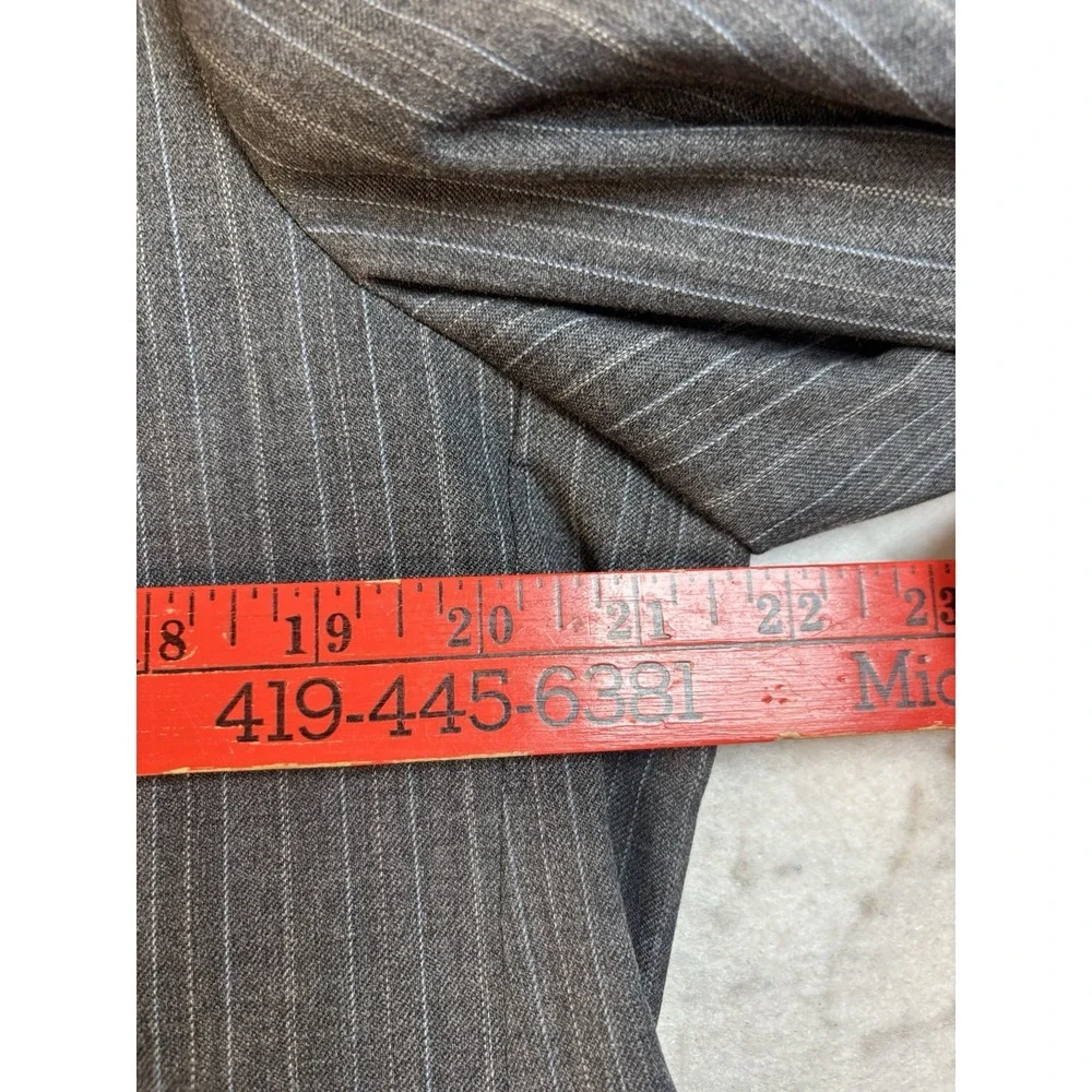 Versini Pinstripe Suit Coat Mens 42 Short  Gray Pinstripe Blazer Sport Coat Wool